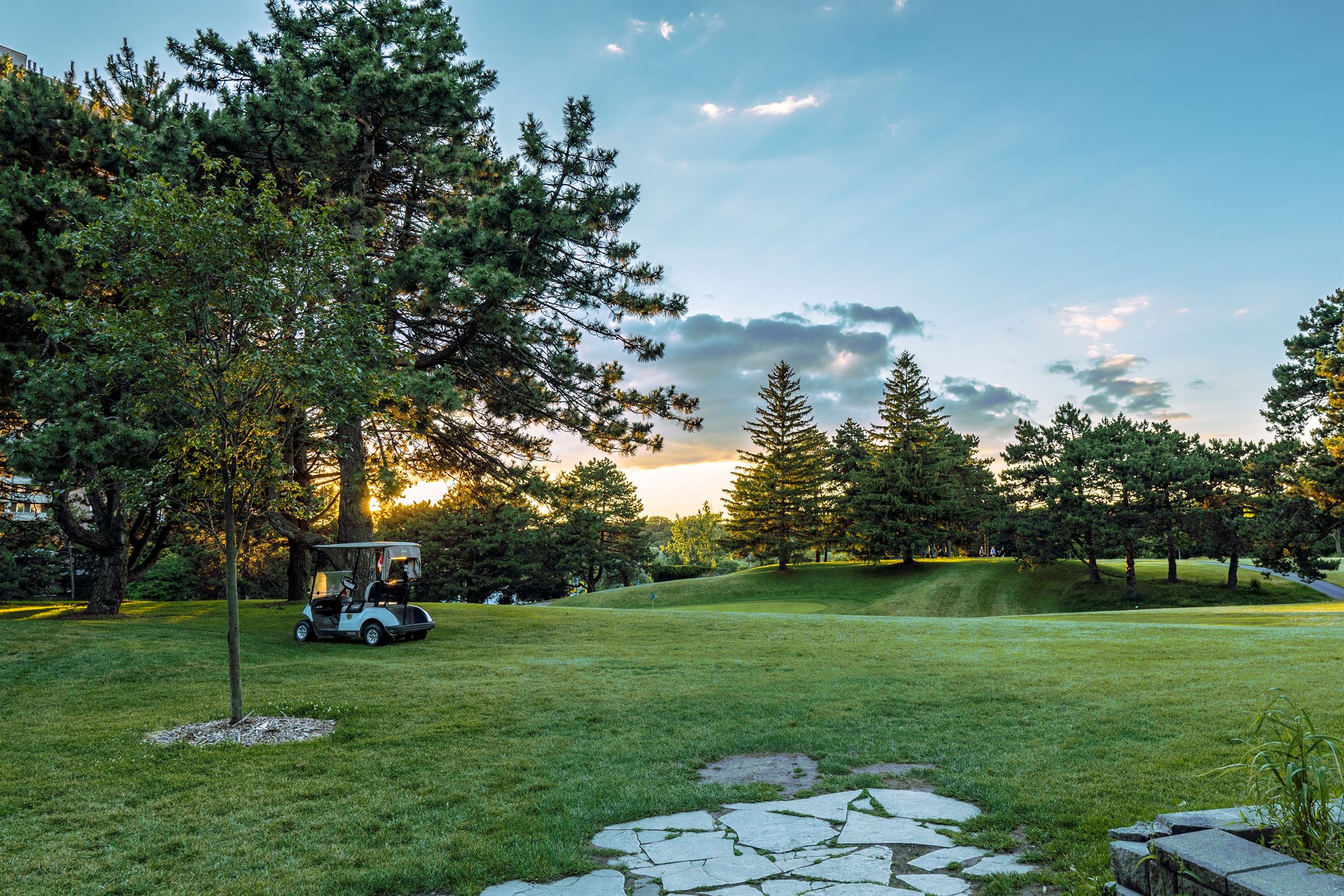 Generic golf course with rolling fairways